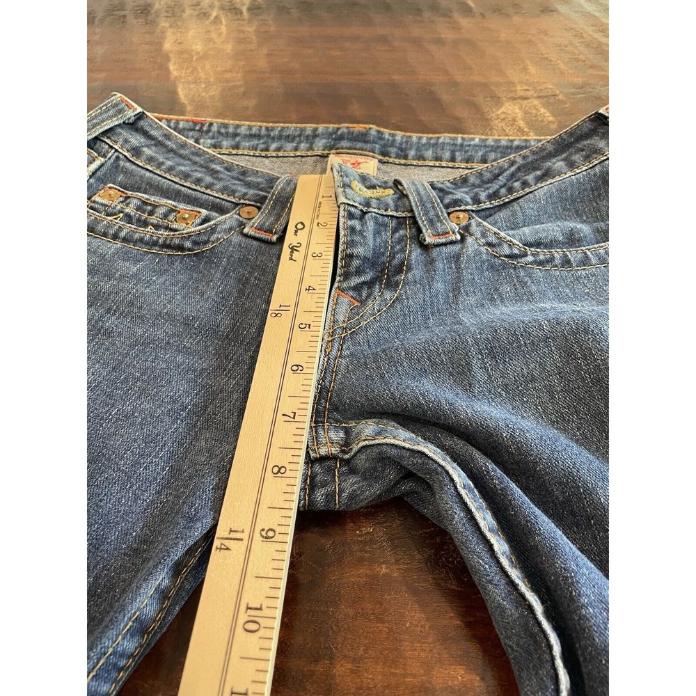 Vintage True Religion Bobby jeans Denim 28 Bootcut USA Ultra Low Rise Distressed - Picture 9 of 10